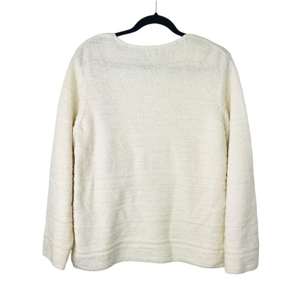 Cleo Knit Cream Scoop Neck Wool blend Pullover jumper sweater women size L - Picture 8 of 11